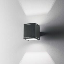 IDEAL LUX Φωτιστικό Τοίχου Βεράντας SNIF 1xG9 IP44 Μαύρου Χρώματος – 123080