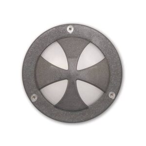 ΑΠΛΙΚΑ ΑΛΟΥΜΙΝΙΟΥ ΓΚΡΙ  ΣΤΡΟΓΓΥΛΗ  ΣΧΗΜΑ ΜΑΛΤΕΖΙΚΟΥ ΣΤΑΥΡΟΥ – IL123 AL G