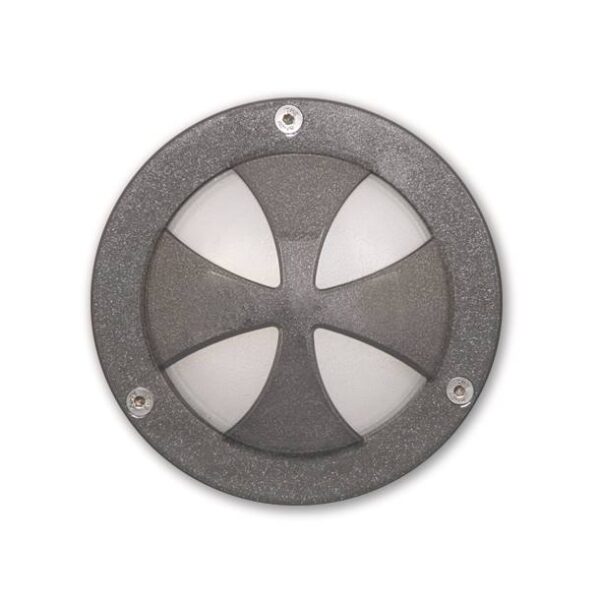 ΑΠΛΙΚΑ ΑΛΟΥΜΙΝΙΟΥ ΓΚΡΙ  ΣΤΡΟΓΓΥΛΗ  ΣΧΗΜΑ ΜΑΛΤΕΖΙΚΟΥ ΣΤΑΥΡΟΥ – IL123 AL G