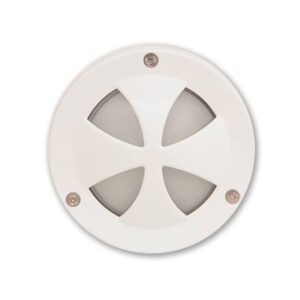 ΑΠΛΙΚΑ ΑΛΟΥΜΙΝΙΟΥ ΛΕΥΚΟ ΣΤΡΟΓΓΥΛΗ  ΣΧΗΜΑ ΜΑΛΤΕΖΙΚΟΥ ΣΤΑΥΡΟΥ – IL123 AL W