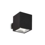 IDEAL LUX Φωτιστικό Τοίχου Βεράντας SNIF 1xG9 IP44 Μαύρου Χρώματος – 123080