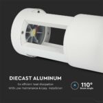 LED Φωτιστικό 10W Λευκό Σώμα 250mm V-TAC IP65 4000K Φυσικό Λευκό  – 128317