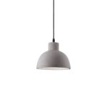 IDEAL LUX Κρεμαστό Φωτιστικό O-5 1xE27 Γκρι Χρώματος Τσιμέντο – 129082