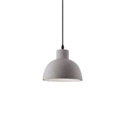 IDEAL LUX Κρεμαστό Φωτιστικό O-5 1xE27 Γκρι Χρώματος Τσιμέντο – 129082