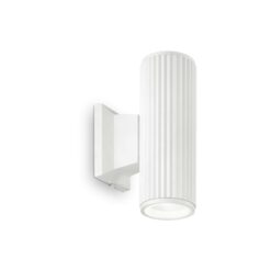 IDEAL LUX Απλίκα Τοίχου BASE 2xGU10 IP44 Λευκού Χρώματος – 129457