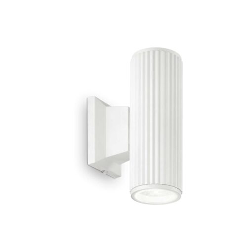 IDEAL LUX Απλίκα Τοίχου BASE 2xGU10 IP44 Λευκού Χρώματος – 129457