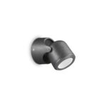 IDEAL LUX Σπότ Τοίχου XENO Εξωτερικού Χώρου IP44 GU10 Σκούρου Γκρι Χρώματος – 129464