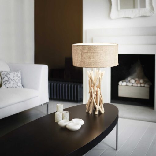 IDEAL LUX Επιτραπέζιο Φωτιστικό DRIFTWOOD 1xE27 Ξύλο – 129570