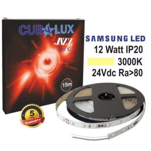 LED Ταινία 12W 24V CUBALUX Dimmable 1224lm/m Θερμό Λευκό 3000K 15 Μέτρα – CL13-0825