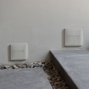 Επιτοίχιο Φωτιστικό LED για Σκαλοπάτια 2W V-TAC Λευκό Τετράγωνο Αδιάβροχο IP65 Φυσικό Λευκό 4000K – 1320