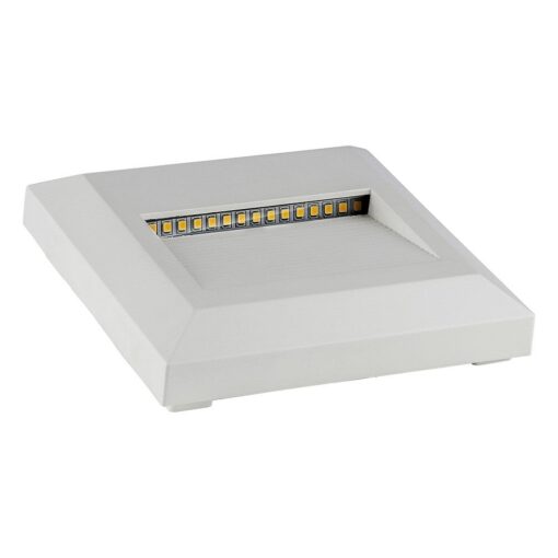 Επιτοίχιο Φωτιστικό LED για Σκαλοπάτια 2W V-TAC Λευκό Τετράγωνο Αδιάβροχο IP65 Θερμό Λευκό 3000K – 1321