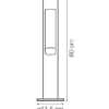 IDEAL LUX  Κολωνάκι Κήπου ACQUA 1xG9 IP44 Ανθρακί Χρώματος – 135205