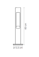 IDEAL LUX  Κολωνάκι Κήπου ACQUA 1xG9 IP44 Ανθρακί Χρώματος – 135205