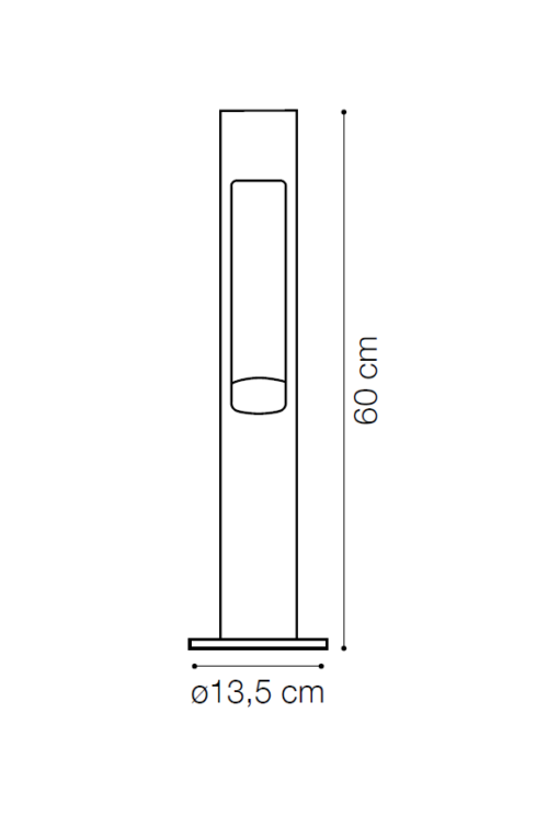 IDEAL LUX  Κολωνάκι Κήπου ACQUA 1xG9 IP44 Ανθρακί Χρώματος – 135205