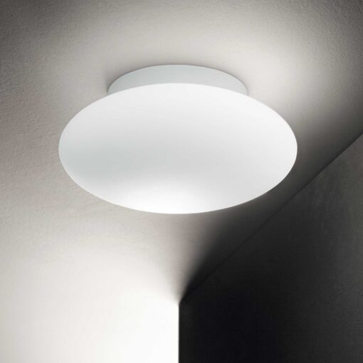 IDEAL LUX Πλαφονιέρα BUBBLE 1xE27 IP44 Λευκού Χρώματος – 135250