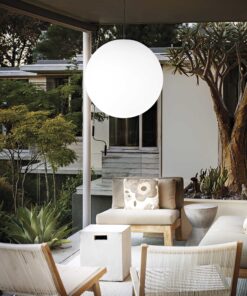 IDEAL LUX Κρεμαστό Φωτιστικό Βεράντας SOLE 1xE27 IP44 Λευκού Χρώματος – 135991