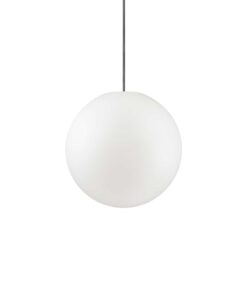 IDEAL LUX Κρεμαστό Φωτιστικό Βεράντας SOLE 1xE27 IP44 Λευκού Χρώματος – 135991