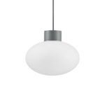 IDEAL LUX Κρεμαστό Φωτιστικό CLIO 1xE27 IP44 Χρώματος Ανθρακί – 136073