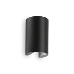 IDEAL LUX Απλίκα Τοίχου APOLLO LED 6W 4000K IP44 Μαύρου Χρώματος – 137391