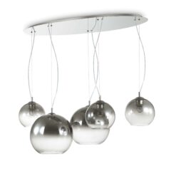 IDEAL LUX Κρεμαστό Φωτιστικό NEMO 5xE27 Φιμέ Χρώματος – 138305