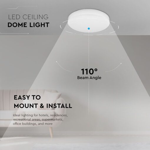LED Πλαφονιέρα Λευκή 15W V-TAC PRO Samsung Chip IP44 110° 1850lm Φ200 Θερμό 3000K – 2113889