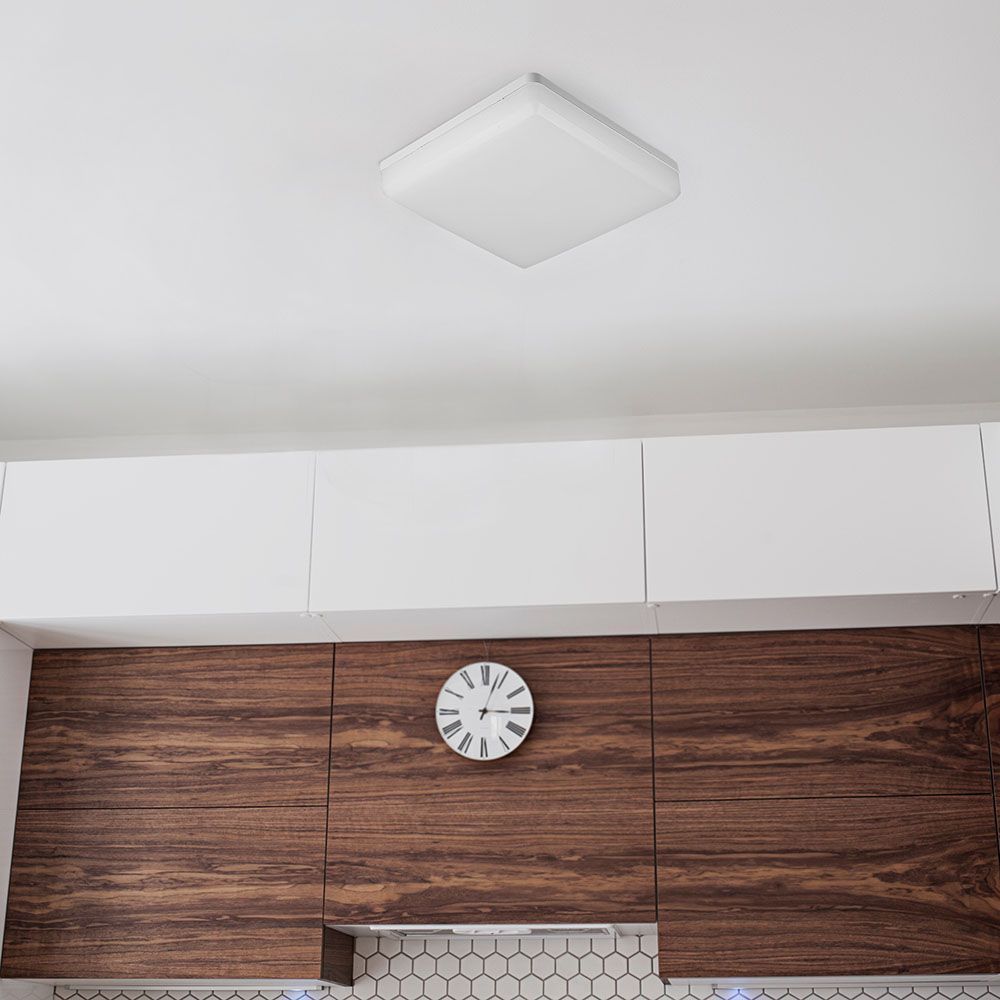 LED Πλαφονιέρα Λευκή 15W V-TAC PRO Samsung Chip IP44 110° 1500lm 20×20 Φυσικό 4000K – 55679