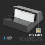 Επιτοίχιο Φωτιστικό LED για Σκαλοπάτια 3W V-TAC Μαύρο Τετράγωνο Αδιάβροχο IP65 Θερμό Λευκό 3000K – 1398