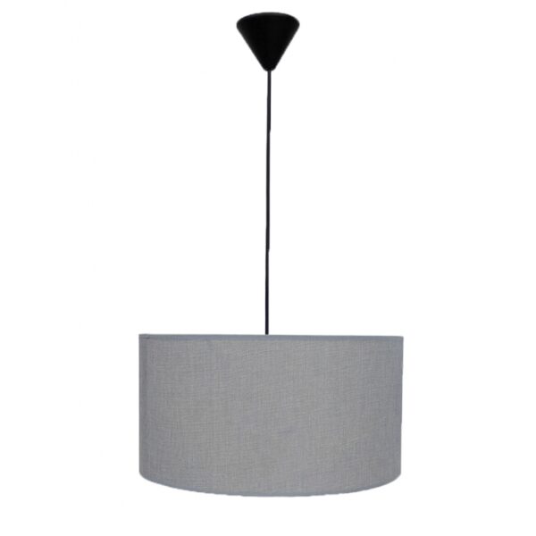 ΗΚ-04 ΓΚΡΙ 1L ΚΡΕΜΑΣΤΟ ΚΑΠΕΛΟ ME ΚΑΛΩΔΙΟ ,Φωτιστικό καπέλο κύλινδρος Φ40 Heronia – 14-0131