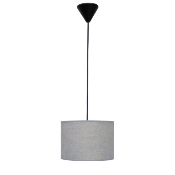 ΗΚ-04 ΓΚΡΙ 1L ΚΡΕΜΑΣΤΟ ΚΑΠΕΛΟ ME ΚΑΛΩΔΙΟ ,Φωτιστικό καπέλο κύλινδρος Φ20 Heronia – 14-0139