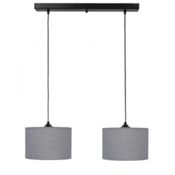 ΗΚ-04RAGA /2L GREY-BL Μοντέρνο φωτιστικό ράγα 2φωτο κύλινδρος Heronia – 14-0167