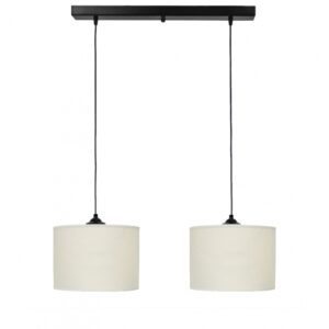 ΗΚ-01RAGA /2L ΛΕΥΚΟ-ΚΡΕΜ Μοντέρνο φωτιστικό ράγα 2φωτο κύλινδρος Heronia – 14-0168