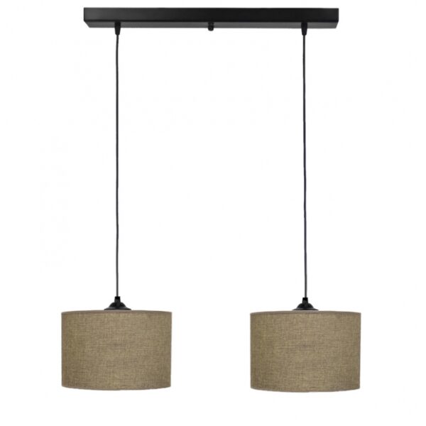 ΗΚ-06RAGA /2L BROWN/SAND-BL Μοντέρνο φωτιστικό ράγα 2φωτο κύλινδρος Heronia – 14-0169