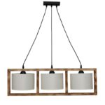 HKF-01 3L WOOD ΛΕΥΚΟ/ΚΡΕΜ-ΚΑΜΕΝΟ ΚΡΕΜΑΣΤΟ Ε/27 ΞΥΛΟ-ΑΜΠΑΖΟΥΡ Heronia – 14-0228