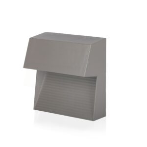 Επιτοίχιο Φωτιστικό LED για Σκαλοπάτια 3W V-TAC Γκρι Τετράγωνο Αδιάβροχο IP65 Θερμό Λευκό 3000K – 1400