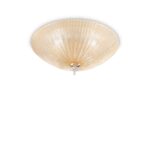 IDEAL LUX Φωτιστικό Οροφής Γυάλινο SHELL 3xE27 Χρώματος Μπεζ – 140179