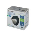 Επιτοίχιο Φωτιστικό LED για Σκαλοπάτια 3W V-TAC Γκρι Στρογγυλό Αδιάβροχο IP65 Θερμό Λευκό 3000K – 1406