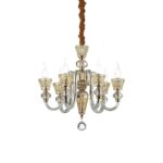 IDEAL LUX Κρεμαστό Φωτιστικό  STRAUSS 6xE14 Κρύσταλλο – 140605