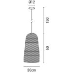 ΦΩΤΙΣΤΙΚΟ ΚΡΕΜΑΣΤΟ ΜΟΝΟΦΩΤΟ Ε27 MAX 60W D300x600H BAMBOO EUROLAMP – 144-31008