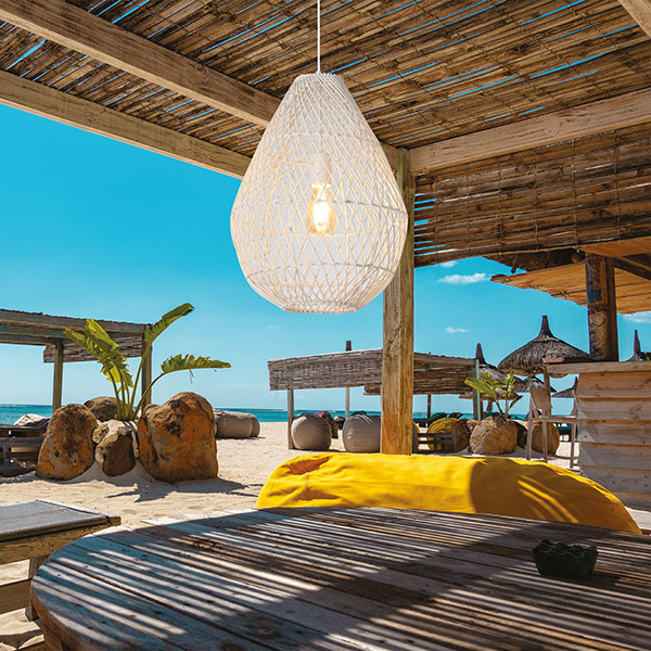 ΦΩΤΙΣΤΙΚΟ ΚΡΕΜΑΣΤΟ ΜΟΝΟΦΩΤΟ Ε27 D370x500 RATTAN ΜΑΥΡΟ EUROLAMP – 144-33020