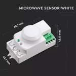 Ανιχνευτής κίνησης Microwave Max 300W Λευκό με λειτουργία παράκαμψης V-TAC – 1446