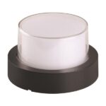 ΑΠΛΙΚΑ ΤΟΙΧΟΥ ΣΤΡΟΓΓΥΛΗ LED 12W Φ169X100 3000K IP65 ΜΑΥΡΗ PRO EUROLAMP – 145-20202