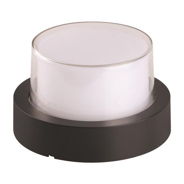 ΑΠΛΙΚΑ ΤΟΙΧΟΥ ΣΤΡΟΓΓΥΛΗ LED 12W Φ169X100 3000K IP65 ΜΑΥΡΗ PRO EUROLAMP – 145-20202