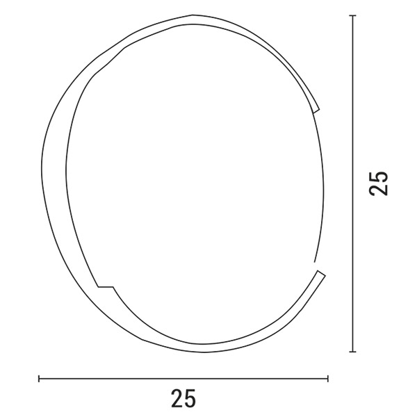 ΠΛΑΦΟΝΙΕΡΑ ΣΤΡΟΓΓΥΛΗ LED 16W Φ250X50 3000K IP54 ΜΑΥΡΗ PRO EUROLAMP – 145-20204