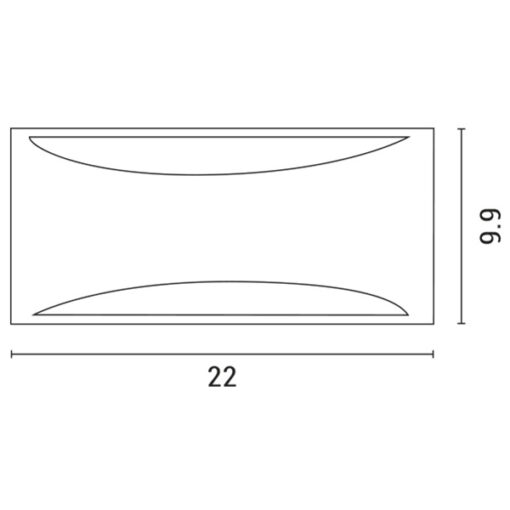 ΑΠΛΙΚΑ ΤΟΙΧΟΥ ΟΒΑΛ E27  220X99X100 IP54 ΜΑΥΡΗ PRO EUROLAMP – 145-20214