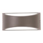 ΑΠΛΙΚΑ ΤΟΙΧΟΥ ΟΒΑΛ E27 MAX 10W LED 220X99X100 IP54 ΓΚΡΙ PRO EUROLAMP – 145-20215