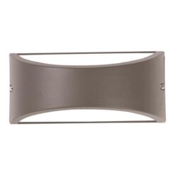 ΑΠΛΙΚΑ ΤΟΙΧΟΥ ΟΒΑΛ E27 MAX 10W LED 220X99X100 IP54 ΓΚΡΙ PRO EUROLAMP – 145-20215