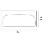 ΑΠΛΙΚΑ ΤΟΙΧΟΥ LM03 ΟΒΑΛ E27 220x99x100 IP54 ΓΚΡΙ PRO EUROLAMP – 145-20232