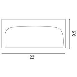 ΑΠΛΙΚΑ ΤΟΙΧΟΥ LM03 ΟΒΑΛ E27 220x99x100 IP54 ΓΚΡΙ PRO EUROLAMP – 145-20232