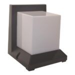 ΑΠΛΙΚΑ ΤΟΙΧΟΥ Ε27 190X166,5X166 IP54 ΓΚΡΙ EUROLAMP –  145-20600
