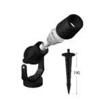 FUMAGALLI MINITOMMY EL SPIKE ΠΡΟΒΟΛΕΑΣ ΓΚΡΙ ΜΕ ΚΑΡΦΙ 3,5W GU10 310x122x135mm 2CCT (2700/4000K) EUROLAMP – 145-26107